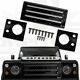 Xs Front Grille+head Lamp Surrounds For Land Rover Defender Black Silver