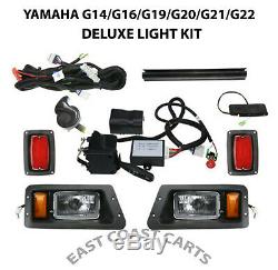 Yamaha G14-G22 Golf Cart DELUXE Street Legal Head Light Kit withLED Taillights